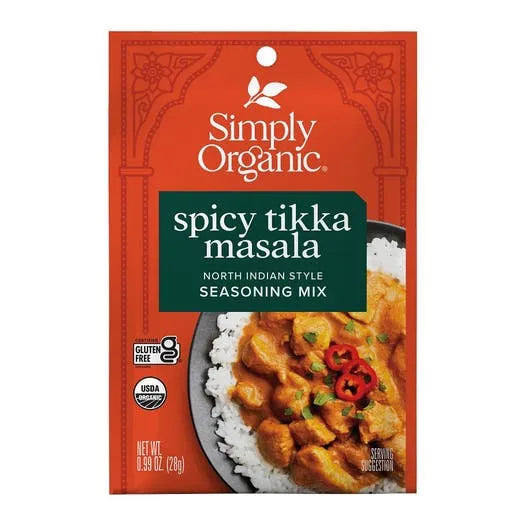 Simply Organic Spicy Tikka Masala North Indian Style Seasoning Mix 0.99 oz.