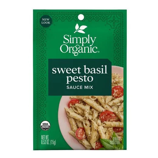 Simply Organic Sweet Basil Pesto Sauce Mix 0.53 oz.