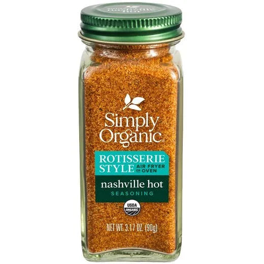 Simply Organic Nashville Hot Rotisserie Style Seasoning 3.17 oz.