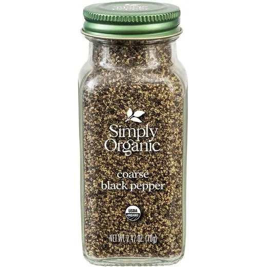 Simply Organic Black Pepper, Coarse Grind 2.47 oz.